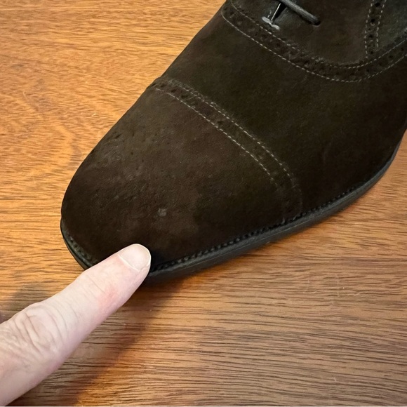 NWOT: Ralph Lauren Purple Label Edward Green Brown Suede Cap Toe Oxfords Sz 12.5 - Picture 15 of 15